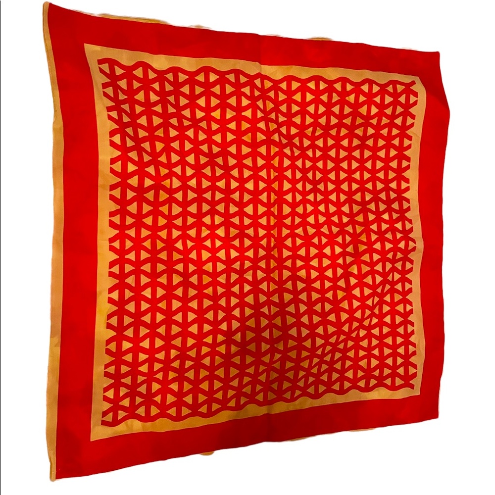 Vintage gold & red scarf
